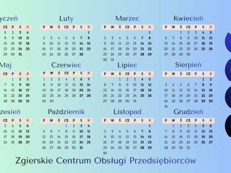 KALENDARZ PRZEDSIĘBIORCY - LIPIEC 2026 r.