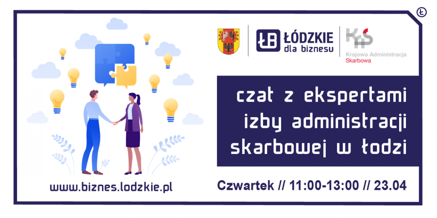 Aktualność Czat z ekspertami z Izby Administracji Skarbowej w Łodzi.